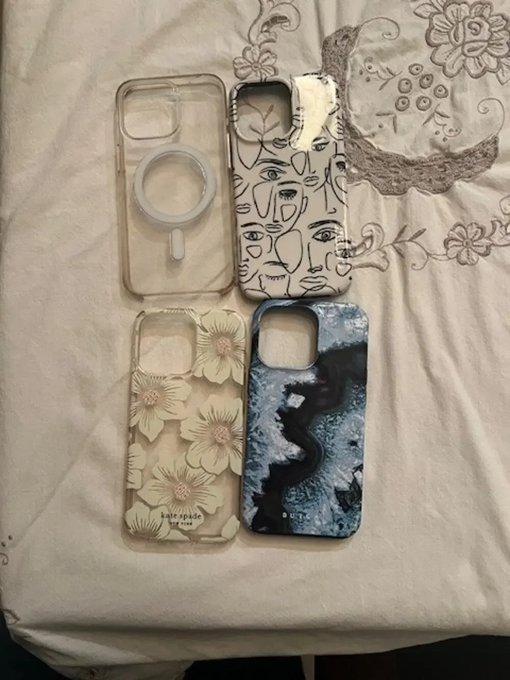 Four (4) Preloved iPhone 13 Pro Max Fashion Phone Cases